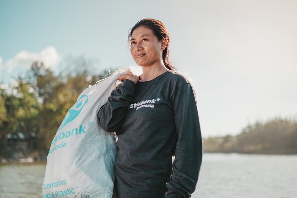 Plastic Bank collection member from Indonesia.